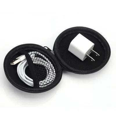 Memory Card USB Cable Earphone PU Storage Case Mini Carrying Hard Bag Box Case for Earphone Headphone Accessories Earbuds Case