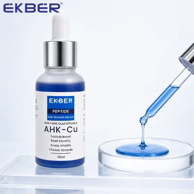 EKBER Anti Hair Loss GHK-Cu Peptide Serum Repairs Damaged Hair Balances Scalp Moisture Multi Peptide Hair Growth Ahk-cu Serum