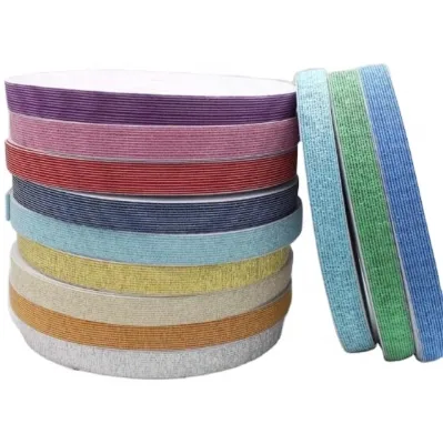 20mm Stock Shinny Stretch Webbing Lurex Metallic Yarn Spandex Glitter Elastic Band for DIY Garment Accessories