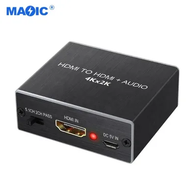 For to for Audio Extractor Splitter 4K 30Hz with 3.5mm Audio Out Aluminum Alloy Optical Support