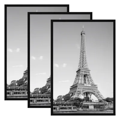 Large Gallery Wall Decor Plastic 16x20 Black Wood White Wooden Picture Photo Frames