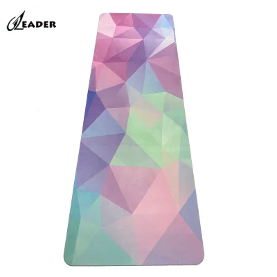 Women's Eco-friendly Suede Tpe Yoga Mat Durable and Strap 6mm Thick Fitness Mat Custom logo Wholesale for Gym Use
