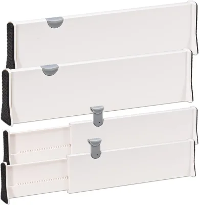 Bedroom Plastic Adjustable Clothes Drawer Divider Expandable Organizer Separators
