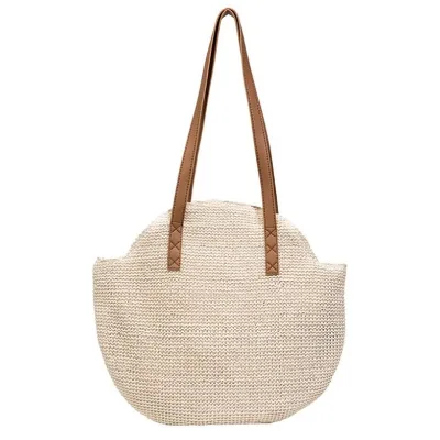 Tote Bags With Laces Backpack Custom Heart Purse Bamboo Circular Rattan Bag Foldable Beach for Travel Outdoor Woven