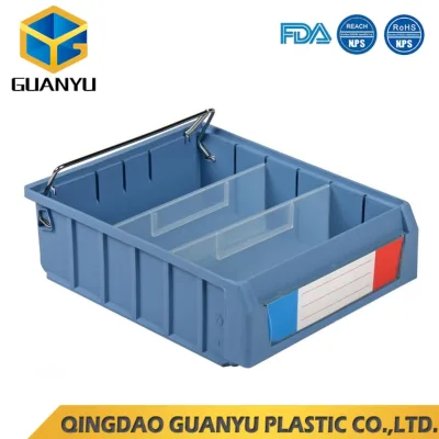 Space-Saving Nestable Storage Bins Reinforced Plastic Carrier for Workshop Components