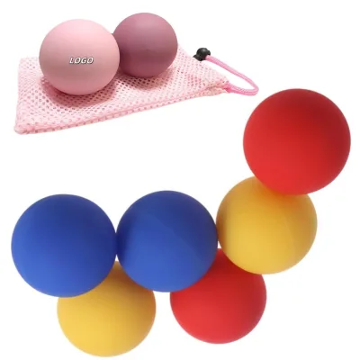 Wholesale Custom Logo Non-toxic Eco Elastic Rubber Peanut Ball Double for Deep Tissue Silicone Massage Ball