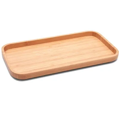 Bamboo Vanity Tray Bathroom Counter Tray Bamboo Tray for Bathroom and Home Decorative Holds Small Items Make up Tissues Candles