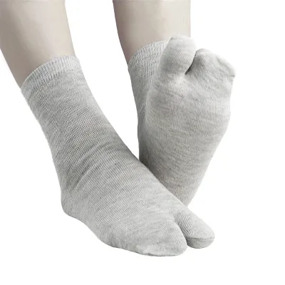 Mens Womens Split-Toe Two-Toe Acrylic Fiber Ankle Socks Geta-Style Bunion-Correcting Toe-Separating Sweat-Absorbent Socks