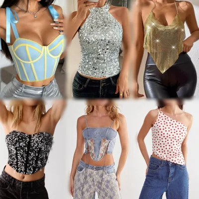 Wholesale Inventory of Women's Tops Bulk Fashion and Sexy Mix and Match Tops Clearance Sale