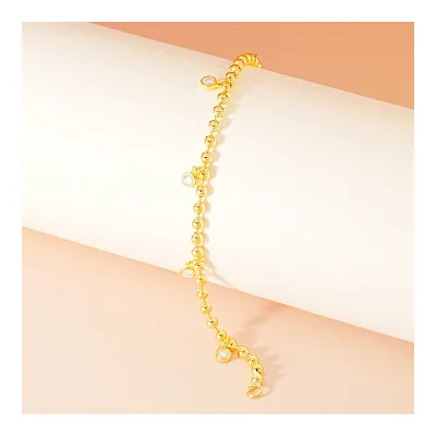 Fast Delivery Gold Moissanite Bead Bracelet Female Minority 925 Silver Bracelet