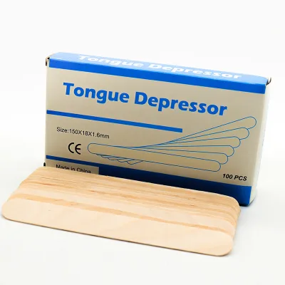 Dalian Low Price Medical Use Tongue Depressors Colored Disposable 6 Inch Non-sterile Bulk Wooden Wax Spatula