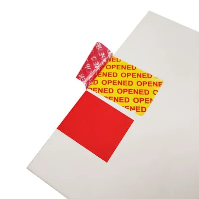 Factory Pricecheap Red and Yellow Overlapping Anti-Counterfeit Label Custom Label Suitable for Premium Packaging