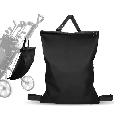 Golf Push Cart Accessories Storage Bag Portable Nylon Organizer for Universal Golf Cart Backside Extension Storage Bag