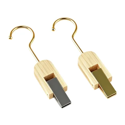 Multi Purpose Solid Wood Clip Hanger with Rustproof Swivel Hook and Strong Clamp for Hat Scarf Sock Wardrobe Organizer Hanger