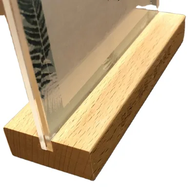 Custom Natural Unfinished Cheap Wooden Menu Holder