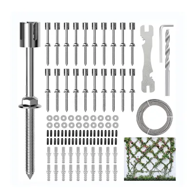 Stainless Steel Wire Trellis Clamp for Climbing Plants Fence Wall Brackets