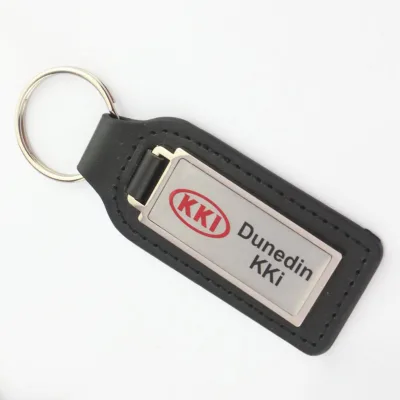 Manufacturers Professional Custom Metal and Rings Bell Keychain Leather Bracelet Key Ring Bangle Keyring