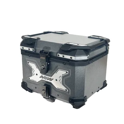 Ex Factory Price 45L X Series Anti Collision Corner Thicken Motorcycle Aluminum Trunk Top Box for Motorcycle