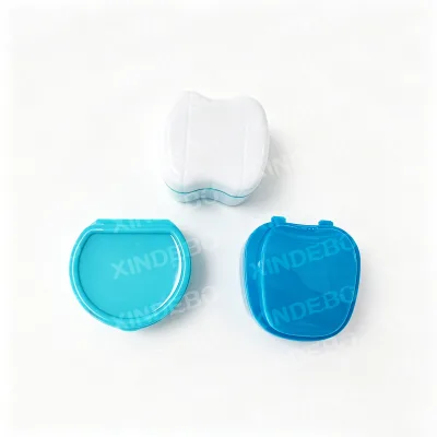Denture Box Cleaning Soaking Container with Detachable Strainer Basket, OEM Custom Available