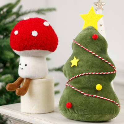 Christmas Decorations Cute Christmas Mushroom Wreath Doll Pendant Christmas Gift