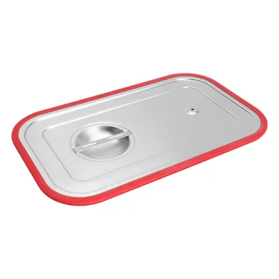 OEM Wholesale Silicone Sealed Stainless Steel 1/1 GN Pan Lid, Airtight Gastronorm Tray Cover