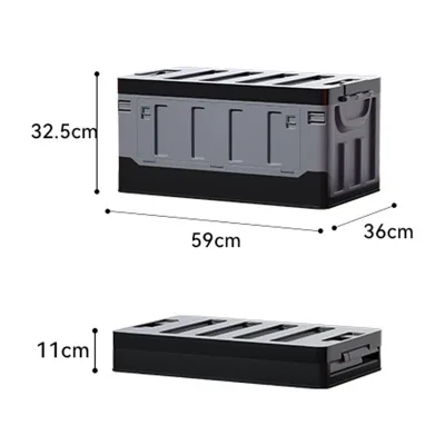 Modern Design Square Metal PP Outdoor Camping Storage Box Side Open Functional Foldable Rectangle Organize Tools Efficiently