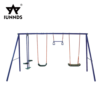 Backyard Playground Metal Stand Kids Five Seats Glider Swings Sets
