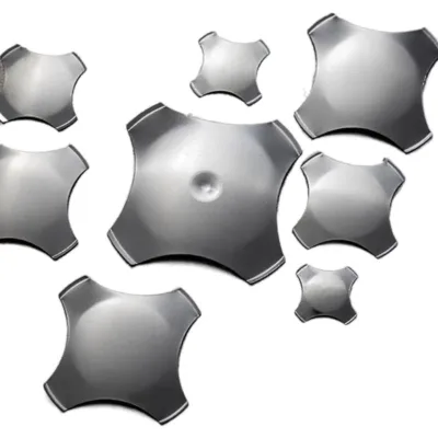 Perforated 4-pin metal dome for various thin film switch panels