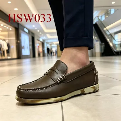 ZYF,daily Leisure Mask Style Easy Wear Brown Hua Singh Boat Shoes Weekend Escape Striped Color Rubber Outsole Penny Shoes HSW033