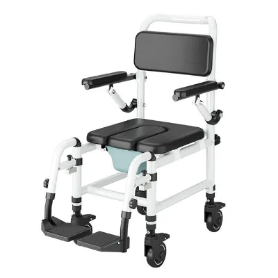 Multifunctional Toilet Height-Adjustable Portable Potty Toilet Stool Household Patient Bathing Chair