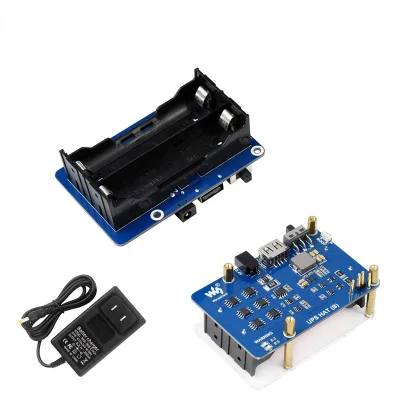 Raspberry Pi UPS HAT (B) 5V Uninterruptible Power Supply 5A High Current Pogo Pins Connector for Pi 4B 3B+ 3B