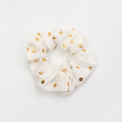 New Versatile Donut Gold Polka Dot Simple Hair Accessory Hair Tie Hair Scrunchies