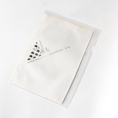 Custom logo Printed Durable A4 PVC PP Plastic L Shape clear Transparent File Folders