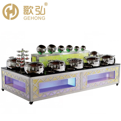 Durable and Proficient Mobile Buffet Stations Custom Catering Restaurant Buffet Counter Design Modern Hotel Buffet Tabletop