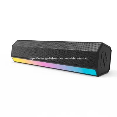 Wholesale Computer Speakers Bluetooth Sound Bar with RGB & Volume Knob, HiFi Stereo Portable Gaming Sound Bar Speaker