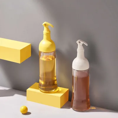 Two Bottle Packaging 500ML Oil Dispenser Kitchen Glass Bottle Olive and Vinegar Dispenser