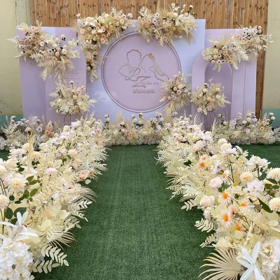 Customized Eco-friendly Romantic Silk Flower Wall Backdrop Stand for Wedding Events Christmas & Back to School Decorations