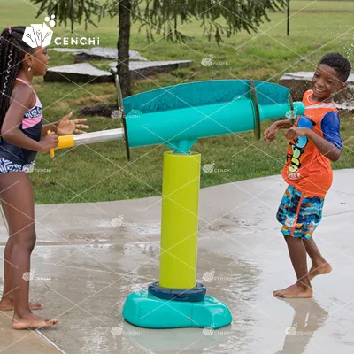 Commercial Water Park Aqua Play Rides Swimming Pool Sprinkler Rotating Gatling Water Gun Water Play Equipment Playground Games