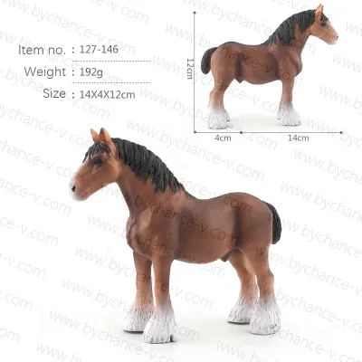 Learning Resource Educational Animal Toy Plastic Realistic Horse Figure Toy Foal Horse Breed Akhal-teke Ferghana Horse 12+ Party
