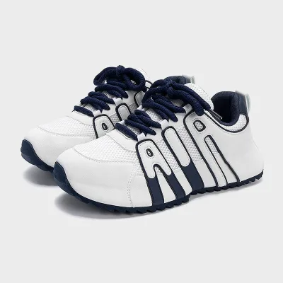 Wholesale Men's Vintage Casual Low-Top Mesh Chunky Shoes Invisible Height Increase Summer Fashion Trend Thick Sole Sneakers