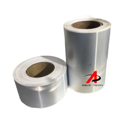 Sensitive Sticker Roll Direct Thermal Labels Food Cosmetic Matt PET Silver Label Sticker