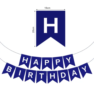 Big Happy Birthday Swallowtail Banner Children's Happy Birthday Alphabet Tail Banner Colorful Banner Party Decoration Supplies