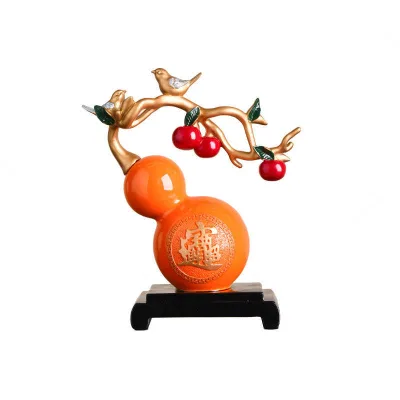 New Chinese Style Creative Everything Goes Well Persimmon Gourd Ornaments Living Room Entrance Tv Cabinet Wine Cabinet Display