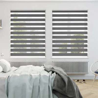 Wholesale Factory Price Customized Size Cordless Spring Zebra Shades Day and Night Cordless Spring Control Zebra Blinds