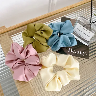 Silk Satin Hair Scrunchies Oversize Hair Ties XL  Scrunchy for Women Accessories