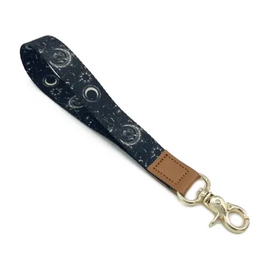 Short Keychain Lanyard Key Fob Wristlets Sublimation Printed Handbag Wrist Lanyard