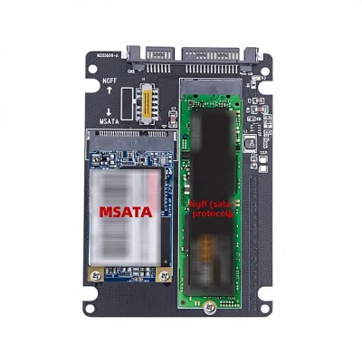 MSATA Solid State SSD Hard Drive NGFF SATA3 External Hard Drive Enclosure M.2 Sata Protocol Adapter Dual Purpose Made China