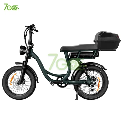 7GO EB8 1000W 48V Lithium Battery Electric Fatbike with Double Suspension and Tail Box 250W Motor 25km/h Adult Hybrid Bike