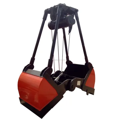 Manufacturer Direct Sales Crane Rope Grabbing Mechanical Grab Bucket With Four Rope Clamshell Bucket