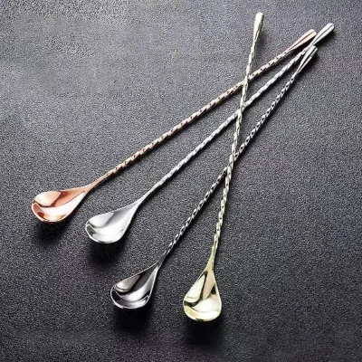 30cm Stainless Steel Long Wine Spoon Steering Mixing Spoon Cocktail Stirrer bar Spoon for Bartender Kits